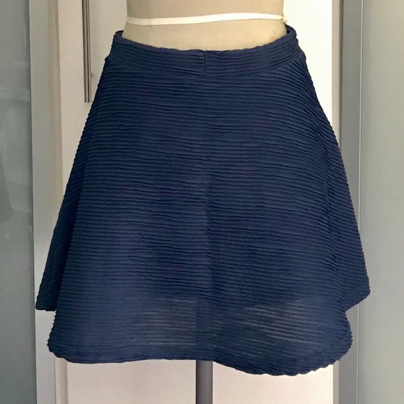 Never worn Topshop navy skater skirt size 6 - Picture 2 of 4